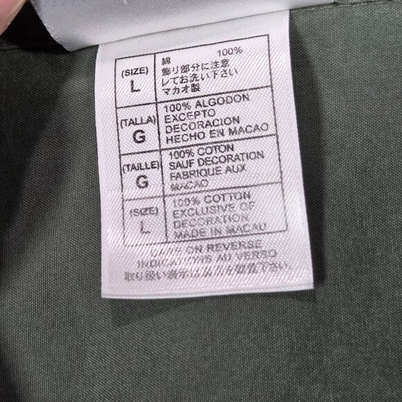 Vintage Disney World Shirt Mens L Green Mickey Mouse Embroidered Camp Button Up - Picture 5 of 9